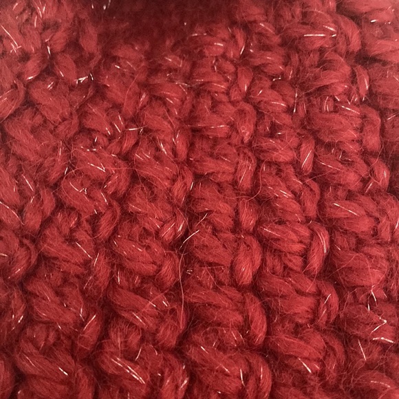 Fox fur pom pom Baby alpaca hat - Picture 4 of 6